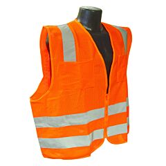 Radians Sv8 Standard Class 2 Mesh Safety Vest, Orange, Size X-Large