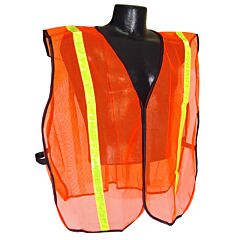 Radians Svo1-S/Xl Non-Rated Safety Vest With 1" Prismatic Tape - Orange, 1/Each