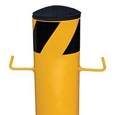 Vestil Bol-Jhook Factory Installed Steel Bollard J-Hook Chain Attachment Yellow