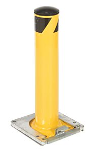 Vestil Bol-Rf-24-5.5 Steel Surface Mounted Removable Pipe Safety Bollard 24" X 5-1/2", Yellow