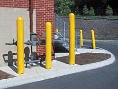 Vestil Bpc-7L Low Density Polyethylene Bollard Post Cover Red Tape 7-1/8" X 7-1/8" X 52-11/16", Yellow