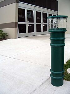 Vestil Bpc-Dm-Lac-Fg Polyethylene Metro With Ac Light Bollard Cover 7" X 7" X 57" Green