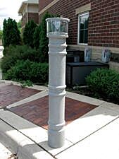 Vestil Bpc-Dm-Luv-Fg Polyethylene Metro With Uv Light Bollard Cover 7" X 7" X 57" Green