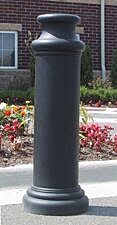 Vestil Bpc-Dp-B Polyethylene Pawn Bollard Cover 11-1/4" X 11-1/4" X 49", Black