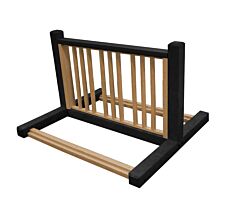 Vestil Br-P6-Bk-Cd Plastic Eco-Friendly Bike Rack 6 Position Insert 48-7/16" X 42" X 31", Black/Cedar