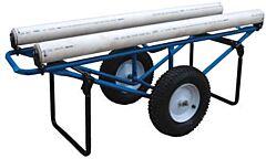 Vestil Carpet-D-Ff Portable Carpet Dispenser With Foam Filled Wheels 61" X 25-15/16" X 24-7/8" 500 Lb. Capacity, Blue