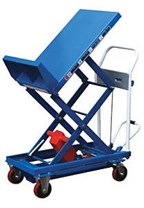 Vestil Cart-400-Lt Steel Lift And Tilt Carts With Sequence Select 19-1/2" X 30" 400 Lb. Capacity, Blue