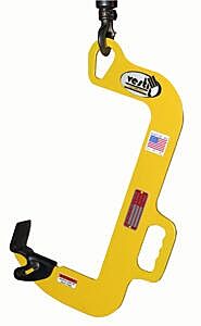 Vestil Ch-20-8 Steel Overhead Coil Hook 8" 2000 Lb. Capacity, Yellow