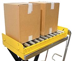 Vestil Conv-1832 Steel Conveyor With Retractable Stops 18" X 32" 800 Lb. Capacity, Blue/Silver
