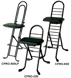 Vestil Cpro-200 Steel Height Ergonomic Worker Chairs 13" To 26" 220 Lb. Capacity, Black