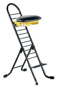 Vestil Cpro-600S Steel Height Ergonomic Worker Chairs 14.25" To 35.5" 220 Lb. Capacity, Black