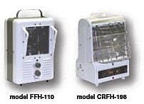 Vestil Crfh-198 Steel Light Portable Electric Heater 3 Heat Setting 12" X 11" X 15" White