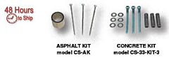 Vestil Cs-Ak-4 Steel Asphalt Car Stop Hardware Kit, 4 Pack Gray