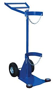 Vestil Cyl-D-1-Hr Steel Portable Economy Cylinder Lifter With Hard Rubber Wheels 24-15/16" X 15-3/8" X 54" 500 Lb. Blue