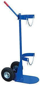 Vestil Cyl-D-1-Pn Steel Portable Economy Cylinder Lifter With Pneumatic Wheels 25-1/16" X 16-5/8" X 54" 500 Lb. Blue