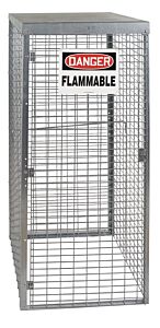 Vestil Cyl-T-10 Galvanized Vertical Cylinder Storage 9 Cylinder Capacity, Gray
