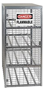 Vestil Cyl-T-8 Galvanized Horizontal Cylinder Storage 8 Cylinder Capacity, Gray