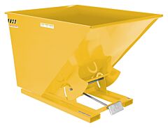 Vestil D-200-Ld-Yel Steel Light Duty Self Dumping Hopper 2 Cubic Yard 2000 Lb. Capacity, Yellow