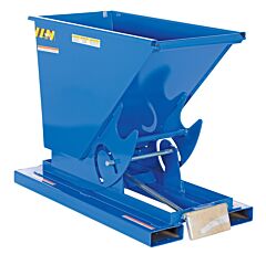 Vestil D-25-Ld Steel Light Duty Self Dumping Hopper 1/4 Cubic Yard 2000 Lb. Capacity, Blue