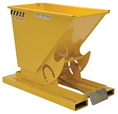 Vestil D-25-Md-Yel Steel Medium Duty Self Dumping Hopper 1/4 Cubic Yard 4000 Lb. Capacity, Yellow