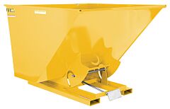 Vestil D-250-Ld-Yel Steel Light Duty Self Dumping Hopper 2-1/2 Cubic Yard 2000 Lb. Capacity, Yellow