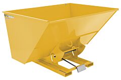 Vestil D-300-Hd-Yel Steel Heavy Duty Self Dumping Hopper 3 Cubic Yard 6000 Lb. Capacity, Yellow