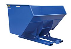 Vestil D-500-Hd Steel Heavy Duty Self Dumping Hopper 5 Cubic Yard 6000 Lb. Capacity, Blue