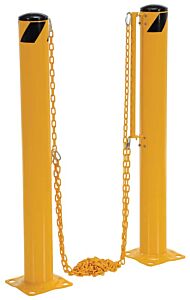 Vestil Dcbb-42-4.5 Steel Dock Chain Barrier Bollard 4.5" Diameter Yellow