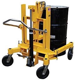 Vestil Dcr-880-H Steel Economical Foot Pump Drum Transporter 55 Gallon 1500 Lb. Capacity, Yellow
