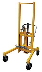 Vestil Dcr-880-H-Hp Steel Economical Foot Pump Drum Transporter 55 Gallon 800 Lb. Capacity, Yellow