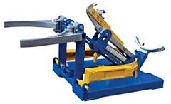 Vestil Dfdl-3 Steel Deluxe Combination Fork Mounted Drum Lifter 56-4/16" X 29" X 30-1/8" 1000 Lb. Capacity, Blue