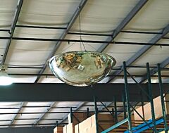 Vestil Dome-26 Acrylic Industrial Dome Mirror 360 Degrees Distance Covered 26 Ft. Silver