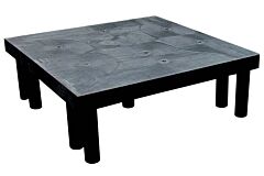 Vestil Drp-S-3636 Polyethylene Solid Top Dunnage Rack 36" X 36" 1000 Lb. Capacity, Black