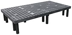 Vestil Drp-V-6636 Polyethylene Vented Top Dunnage Rack 66" X 36" 1500 Lb. Capacity, Black