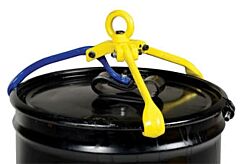 Vestil Drum-Grab Ductile Iron Secure Overhead Drum Lifter 21" X 22-1/2" X 12" 2200 Lb. Capacity, Blue / Yellow