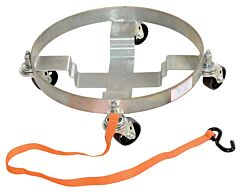 Vestil Drum-Tri-C Steel Multipurpose Drum Dolly 21-1/2" X 21-1/2" X 5-7/8" 1200 Lb. Capacity, Silver