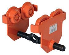 Vestil E-Mt-1 Steel Push Eye Manual Trolley 1000 Lb. Capacity, Orange