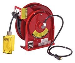 Vestil Ecr-45-D Steel Electric Cord Reel Double Receptacle 12-5/8" X 9-3/8" X 13-1/4" Red