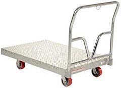 Vestil Efhd-2448 Aluminum Heavy Duty Extruded Platform Truck 24" X 48" 4800 Lb. Capacity, Silver