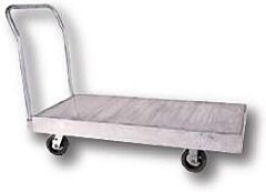 Vestil Efhd-3672 Aluminum Heavy Duty Extruded Platform Truck 36" X 72" 4800 Lb. Capacity, Silver