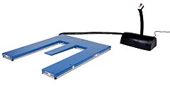 Vestil Ehe-2 Steel Low Profile Electric Lift Table E Type 56" X 52-3/4" X 3-1/2" 2000 Lb. Capacity, Blue