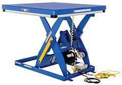 Vestil Ehlt-4848-4-43 Steel Electric Hydraulic Lift Table 48" X 48" 4000 Lb. Capacity, Blue
