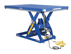 Vestil Ehlt-4872-2-43 Steel Electric Hydraulic Lift Table 48" X 72" 2000 Lb. Capacity, Blue