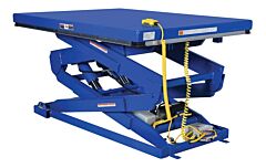 Vestil Ehltd-3-84 Steel Double Scissor Lift Table 84" Height 3000 Lb. Capacity, Blue