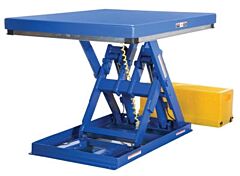 Vestil Ehltx-1-39 Steel Low Profile Electric Hydraulic Scissor Lift Table 39" Height 1000 Lb. Capacity, Blue