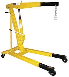 Vestil Ehn-40-C Steel Shop Crane Engine Hoist With Folding Legs 4000 Lb. Capacity, Yellow