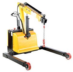 Vestil Epfc-25-Aa Steel Adjustable Electric Powered Floor Crane 2500 Lb. Retracted Capacity, Yellow