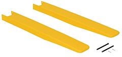 Vestil F4-36 Polyethylene Fork Blade Protectors 4" X 36", Yellow