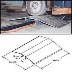 Vestil Fhcr-24-48-16 Fabricated Aluminum Hose And Cable Crossovers 24" X 48" 2000 Lb. Capacity, Silver