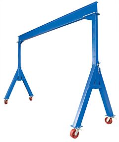 Vestil Fhs-6-20 Steel Fixed Gantry Crane With Phenolic Casters 20 Ft. 6000 Lb. Capacity, Blue